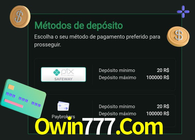 O cassino Owin777.Com oferece uma grande variedade de métodos de pagamento
